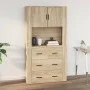 Armario de pared madera contrachapada roble sonoma 80x33x80 cm de vidaXL, Aparadores - Ref: Foro24-816587, Precio: 87,68 €, D...