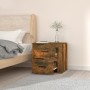 Mesita de noche de pared color roble ahumado 50x36x47 cm de vidaXL, Taquillas y armarios de almacenamiento - Ref: Foro24-8168...
