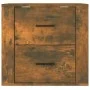 Mesita de noche de pared color roble ahumado 50x36x47 cm de vidaXL, Taquillas y armarios de almacenamiento - Ref: Foro24-8168...