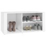 Mueble zapatero madera contrachapada blanco brillo 100x35x45 cm de vidaXL, Zapateros y organizadores de calzado - Ref: Foro24...