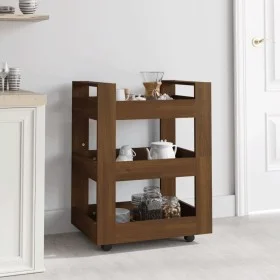 Oak brown plywood kitchen cart 60x45x80cm by vidaXL, Kitchen and dining carts - Ref: Foro24-816823, Price: 53,18 €, Discount: %