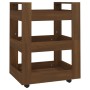 Carrito de cocina madera contrachapada marrón roble 60x45x80cm de vidaXL, Carros de cocina y comedor - Ref: Foro24-816823, Pr...