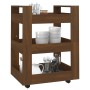 Carrito de cocina madera contrachapada marrón roble 60x45x80cm de vidaXL, Carros de cocina y comedor - Ref: Foro24-816823, Pr...