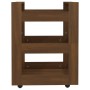 Carrito de cocina madera contrachapada marrón roble 60x45x80cm de vidaXL, Carros de cocina y comedor - Ref: Foro24-816823, Pr...
