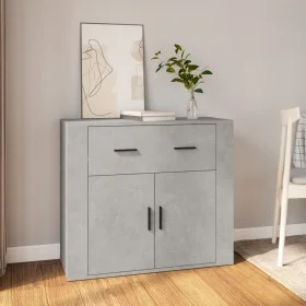 Concrete gray plywood sideboard 80x33x70 cm by vidaXL, Sideboards - Ref: Foro24-816572, Price: 93,42 €, Discount: %