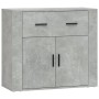Aparador de madera contrachapada gris hormigón 80x33x70 cm de vidaXL, Aparadores - Ref: Foro24-816572, Precio: 94,85 €, Descu...