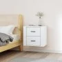 Mesita de noche de pared blanca 50x36x47 cm de vidaXL, Taquillas y armarios de almacenamiento - Ref: Foro24-816856, Precio: 4...