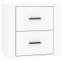 Mesita de noche de pared blanca 50x36x47 cm de vidaXL, Taquillas y armarios de almacenamiento - Ref: Foro24-816856, Precio: 4...