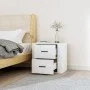 Mesita de noche de pared blanca 50x36x47 cm de vidaXL, Taquillas y armarios de almacenamiento - Ref: Foro24-816856, Precio: 4...