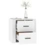 Mesita de noche de pared blanca 50x36x47 cm de vidaXL, Taquillas y armarios de almacenamiento - Ref: Foro24-816856, Precio: 4...