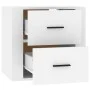 Mesita de noche de pared blanca 50x36x47 cm de vidaXL, Taquillas y armarios de almacenamiento - Ref: Foro24-816856, Precio: 4...
