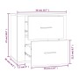 Mesita de noche de pared blanca 50x36x47 cm de vidaXL, Taquillas y armarios de almacenamiento - Ref: Foro24-816856, Precio: 4...