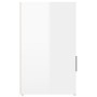 Mesita de noche madera contrachapada blanco brillo 50x36x60 cm de vidaXL, Mesitas de noche - Ref: Foro24-816722, Precio: 60,1...