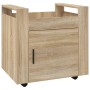 Carrito de escritorio contrachapada roble Sonoma 60x45x60 cm de vidaXL, Carros e islas - Ref: Foro24-816611, Precio: 57,57 €,...