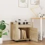 Carrito de escritorio contrachapada roble Sonoma 60x45x60 cm de vidaXL, Carros e islas - Ref: Foro24-816611, Precio: 56,88 €,...