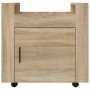 Carrito de escritorio contrachapada roble Sonoma 60x45x60 cm de vidaXL, Carros e islas - Ref: Foro24-816611, Precio: 57,57 €,...