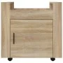 Carrito de escritorio contrachapada roble Sonoma 60x45x60 cm de vidaXL, Carros e islas - Ref: Foro24-816611, Precio: 56,88 €,...