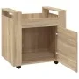 Carrito de escritorio contrachapada roble Sonoma 60x45x60 cm de vidaXL, Carros e islas - Ref: Foro24-816611, Precio: 56,88 €,...