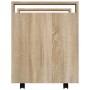 Carrito de escritorio contrachapada roble Sonoma 60x45x60 cm de vidaXL, Carros e islas - Ref: Foro24-816611, Precio: 57,57 €,...