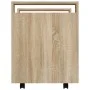 Carrito de escritorio contrachapada roble Sonoma 60x45x60 cm de vidaXL, Carros e islas - Ref: Foro24-816611, Precio: 56,88 €,...