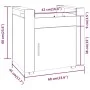 Carrito de escritorio contrachapada roble Sonoma 60x45x60 cm de vidaXL, Carros e islas - Ref: Foro24-816611, Precio: 56,88 €,...