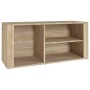 Mueble zapatero madera contrachapada roble Sonoma 100x35x45 cm de vidaXL, Zapateros y organizadores de calzado - Ref: Foro24-...