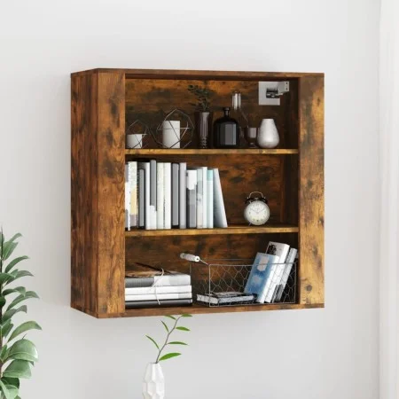 Armario de pared madera contrachapada roble ahumado 80x33x80 cm de vidaXL, Aparadores - Ref: Foro24-816597, Precio: 60,86 €, ...
