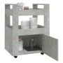 Carrito de cocina madera contrachapada gris hormigón 60x45x80cm de vidaXL, Carros de cocina y comedor - Ref: Foro24-816828, P...