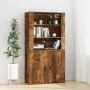 Armario de pared madera contrachapada roble ahumado 80x33x80 cm de vidaXL, Aparadores - Ref: Foro24-816597, Precio: 60,86 €, ...