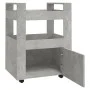 Carrito de cocina madera contrachapada gris hormigón 60x45x80cm de vidaXL, Carros de cocina y comedor - Ref: Foro24-816828, P...