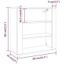 Armario de pared madera contrachapada roble ahumado 80x33x80 cm de vidaXL, Aparadores - Ref: Foro24-816597, Precio: 60,86 €, ...