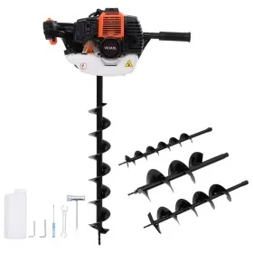 Taladro de suelo de barrena naranja de vidaXL, Barrenas helicoidales - Ref: Foro24-140340, Precio: 233,11 €, Descuento: %