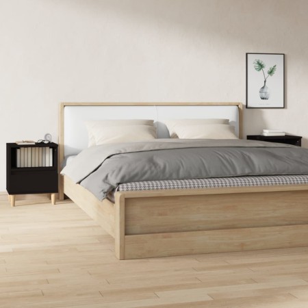Mesitas de noche 2 unidades negro 40x35x50 cm de vidaXL, Mesitas de noche - Ref: Foro24-821797, Precio: 63,13 €, Descuento: %