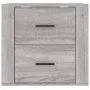 Mesita de noche de pared gris Sonoma 50x36x47 cm de vidaXL, Taquillas y armarios de almacenamiento - Ref: Foro24-816862, Prec...