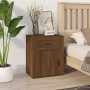 Mesita de noche madera contrachapada marrón roble 50x36x60 cm de vidaXL, Mesitas de noche - Ref: Foro24-816727, Precio: 59,31...