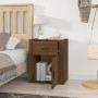 Mesita de noche madera contrachapada marrón roble 50x36x60 cm de vidaXL, Mesitas de noche - Ref: Foro24-816727, Precio: 59,31...