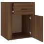 Mesita de noche madera contrachapada marrón roble 50x36x60 cm de vidaXL, Mesitas de noche - Ref: Foro24-816727, Precio: 59,31...