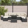 Conjunto de sofá de jardín con cojín 8 pcs Negro Poliratán en Sofás de exterior | Comprar online en Foru.es
