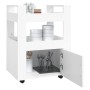 Carrito de cocina madera contrachapada blanco 60x45x80 cm de vidaXL, Carros de cocina y comedor - Ref: Foro24-816824, Precio:...