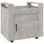 Carrito de escritorio contrachapada gris hormigón 60x45x60 cm de vidaXL, Carros e islas - Ref: Foro24-816612, Precio: 57,57 €...