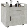 Carrito de escritorio contrachapada gris hormigón 60x45x60 cm de vidaXL, Carros e islas - Ref: Foro24-816612, Precio: 57,57 €...