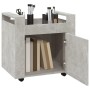 Carrito de escritorio contrachapada gris hormigón 60x45x60 cm de vidaXL, Carros e islas - Ref: Foro24-816612, Precio: 57,57 €...