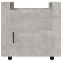 Carrito de escritorio contrachapada gris hormigón 60x45x60 cm de vidaXL, Carros e islas - Ref: Foro24-816612, Precio: 57,57 €...