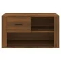 Mueble zapatero contrachapada color marrón roble 80x35x45 cm de vidaXL, Zapateros y organizadores de calzado - Ref: Foro24-81...