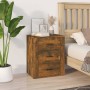 Mesita de noche madera contrachapada roble ahumado 50x36x60 cm de vidaXL, Mesitas de noche - Ref: Foro24-816717, Precio: 53,9...