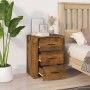 Mesita de noche madera contrachapada roble ahumado 50x36x60 cm de vidaXL, Mesitas de noche - Ref: Foro24-816717, Precio: 53,9...