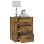 Mesita de noche madera contrachapada roble ahumado 50x36x60 cm de vidaXL, Mesitas de noche - Ref: Foro24-816717, Precio: 53,9...
