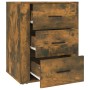Mesita de noche madera contrachapada roble ahumado 50x36x60 cm de vidaXL, Mesitas de noche - Ref: Foro24-816717, Precio: 53,9...
