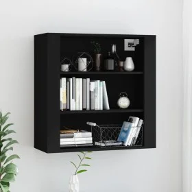 Armario de pared madera contrachapada negro 80x33x80 cm de vidaXL, Aparadores - Ref: Foro24-816593, Precio: 60,50 €, Descuent...