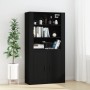 Armario de pared madera contrachapada negro 80x33x80 cm de vidaXL, Aparadores - Ref: Foro24-816593, Precio: 61,33 €, Descuent...